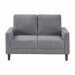 Lexicon Crandall Corduroy Fabric Upholstered Sofa in Gray