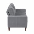 Lexicon Crandall Corduroy Fabric Upholstered Sofa in Gray