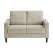 Lexicon Crandall Corduroy Fabric Upholstered Love Seat in Taupe