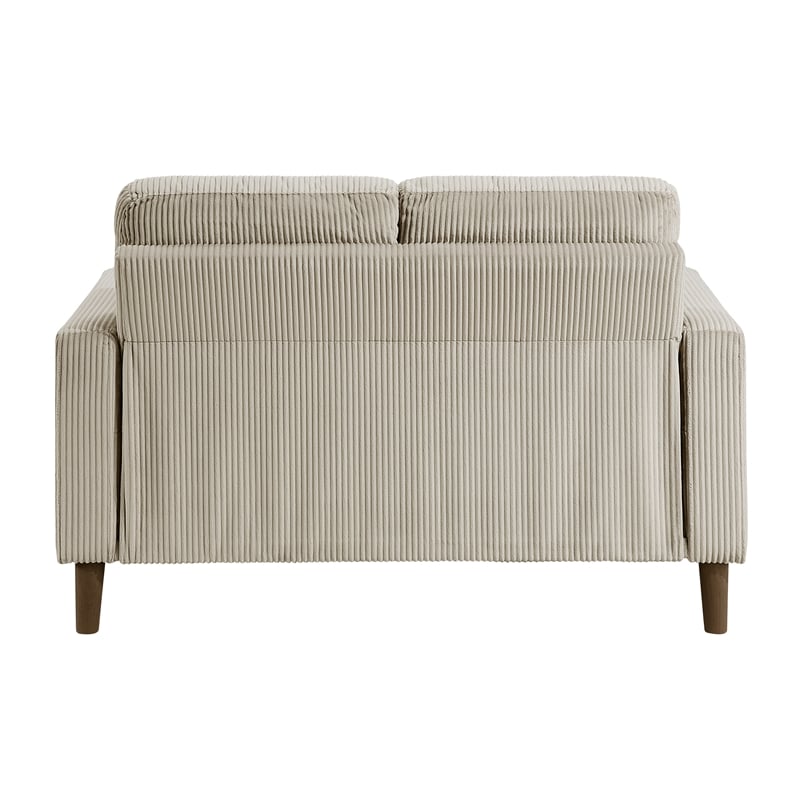 Lexicon Crandall Corduroy Fabric Upholstered Love Seat in Taupe