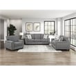 Lexicon Isabel Chenille Fabric Upholstered Sofa in Dark Gray