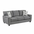 Lexicon Isabel Chenille Fabric Upholstered Sofa in Dark Gray