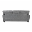 Lexicon Isabel Chenille Fabric Upholstered Sofa in Dark Gray