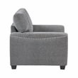 Lexicon Isabel Chenille Fabric Upholstered Sofa in Dark Gray