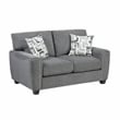 Lexicon Isabel Chenille Fabric Upholstered Sofa in Dark Gray