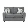 Lexicon Isabel Chenille Fabric Upholstered Sofa in Dark Gray