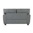 Lexicon Isabel Chenille Fabric Upholstered Sofa in Dark Gray