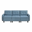Lexicon Garren Textured Fabric Sofa in Blue