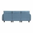 Lexicon Garren Textured Fabric Sofa in Blue
