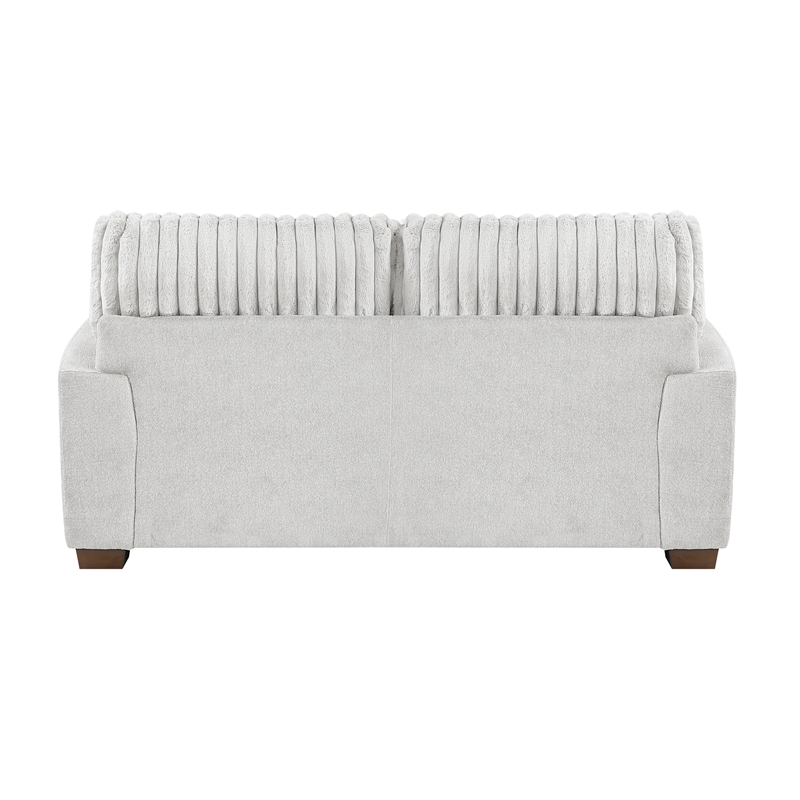 Lexicon Santiago Microfiber Upholstered Love Seat in Light Gray