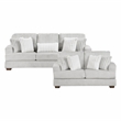Lexicon Santiago Microfiber Upholstered Love Seat in Light Gray