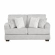 Lexicon Santiago Microfiber Upholstered Sofa in Light Gray