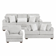 Lexicon Santiago Microfiber Upholstered Sofa in Light Gray