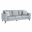 Lexicon Broadway Chenille Fabric Upholstered Love Seat in Blue-Gray