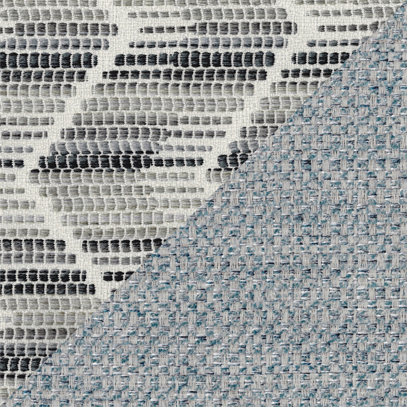 Lexicon Broadway Chenille Fabric Upholstered Love Seat in Blue-Gray