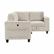 Lexicon Walterboro Corduroy 4-Piece Sectional with Storage in Beige