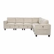 Lexicon Walterboro Corduroy 7-Piece Sectional with Storage in Beige