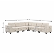 Lexicon Walterboro Corduroy 7-Piece Sectional with Storage in Beige