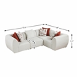 Lexicon Franz Chenille 4-Piece Modular Sectional in Beige