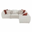 Lexicon Franz Chenille 4-Piece Modular Sectional in Beige