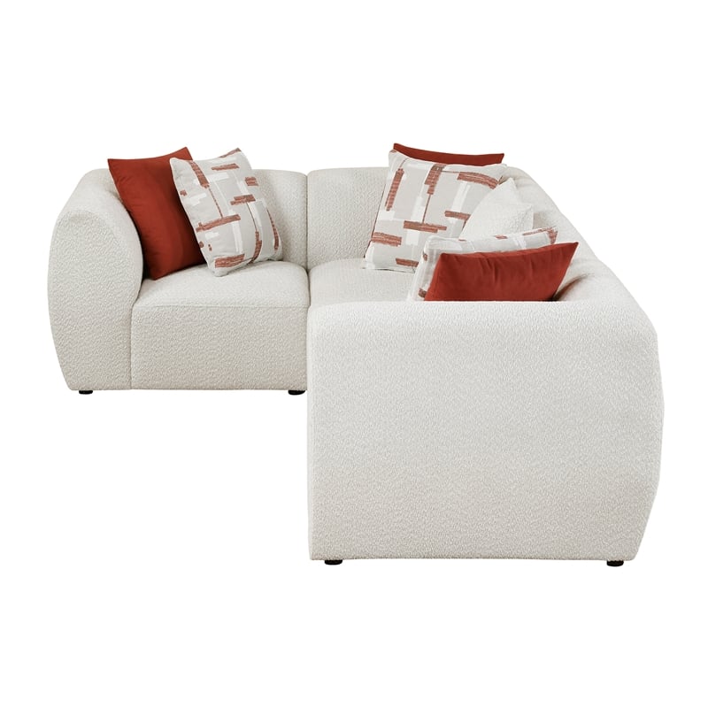 Lexicon Franz Chenille 4-Piece Modular Sectional in Beige