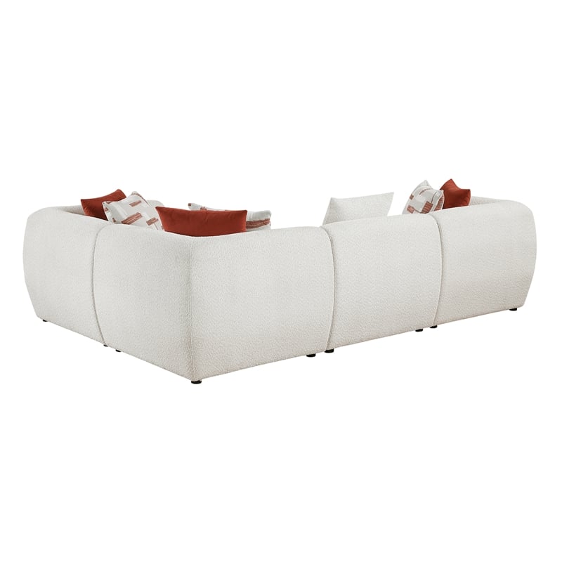 Lexicon Franz Chenille 4-Piece Modular Sectional in Beige