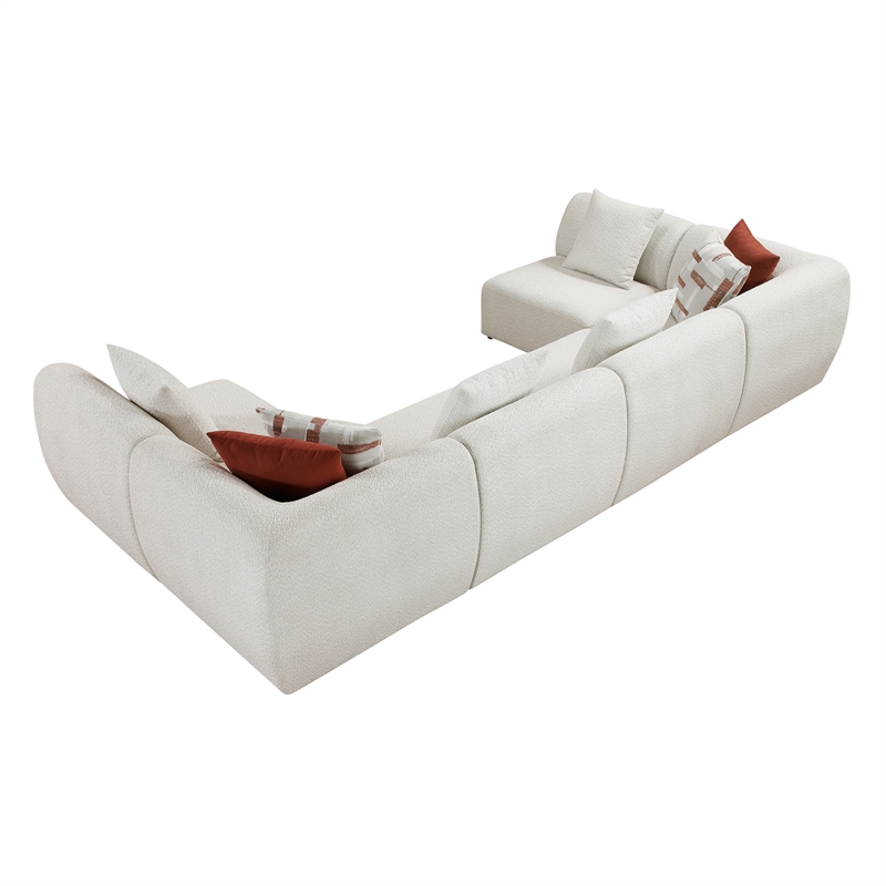 Lexicon Franz Chenille 6-Piece Modular Sectional in Beige