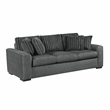 Lexicon Athena Textured Fabric Upholstered Sofa in Dark Gray