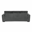 Lexicon Athena Textured Fabric Upholstered Sofa in Dark Gray