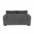 Lexicon Athena Textured Fabric Upholstered Sofa in Dark Gray