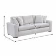 Lexicon Athena Textured Fabric Upholstered Love Seat in Gray