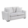 Lexicon Athena Textured Fabric Upholstered Love Seat in Gray