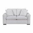 Lexicon Athena Textured Fabric Upholstered Love Seat in Gray