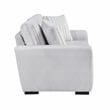 Lexicon Athena Textured Fabric Upholstered Love Seat in Gray