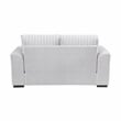 Lexicon Athena Textured Fabric Upholstered Love Seat in Gray