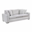 Lexicon Athena Textured Fabric Upholstered Love Seat in Gray