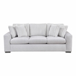 Lexicon Athena Textured Fabric Upholstered Love Seat in Gray
