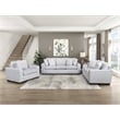 Lexicon Athena Textured Fabric Upholstered Sofa in Gray