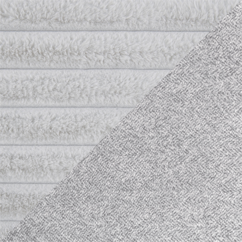 Lexicon Athena Textured Fabric Upholstered Sofa in Gray