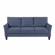 Lexicon Aliana Textured Fabric Upholstered Sofa in Blue