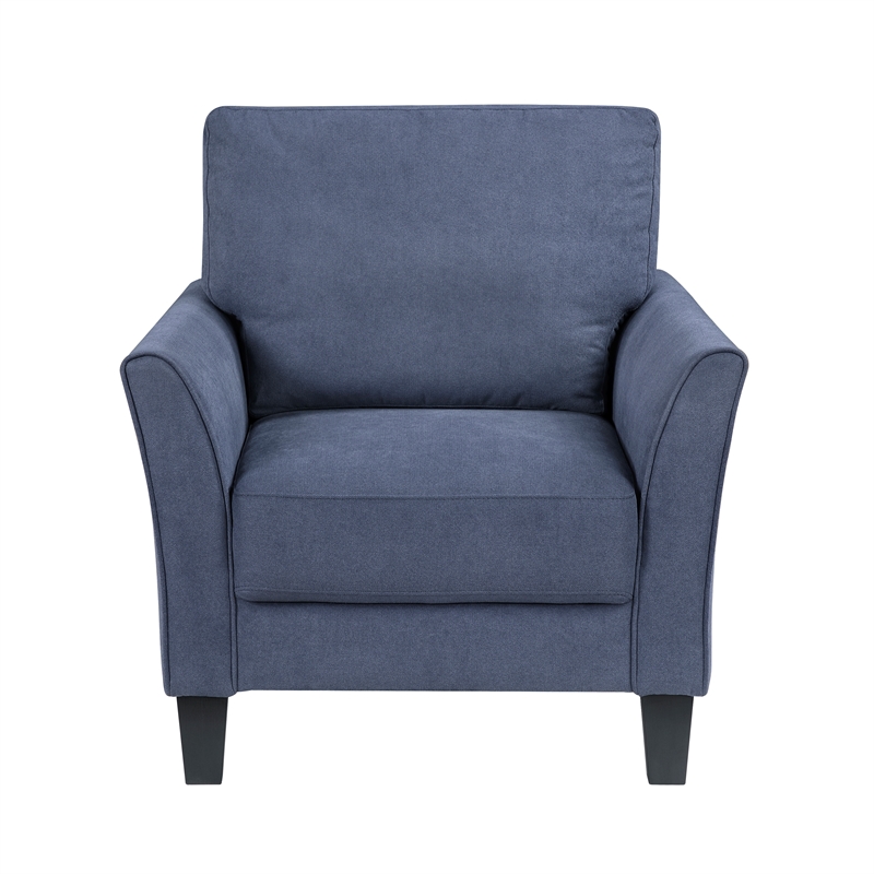 Lexicon Aliana Textured Fabric Upholstered Sofa in Blue