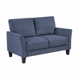 Lexicon Aliana Textured Fabric Upholstered Sofa in Blue