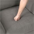 Lexicon Aliana Textured Fabric Upholstered Love Seat in Chocolate