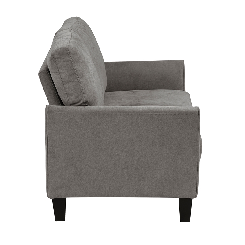 Lexicon Aliana Textured Fabric Upholstered Love Seat in Chocolate