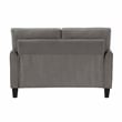 Lexicon Aliana Textured Fabric Upholstered Love Seat in Chocolate