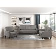 Lexicon Aliana Textured Fabric Upholstered Sofa in Chocolate