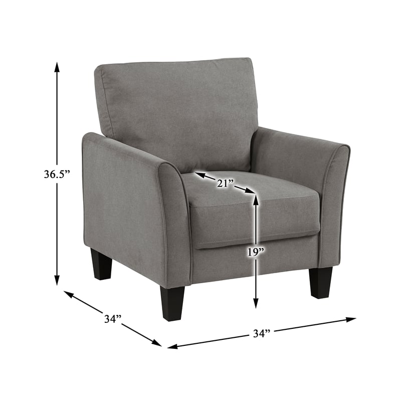 Lexicon Aliana Textured Fabric Upholstered Sofa in Chocolate