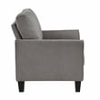 Lexicon Aliana Textured Fabric Upholstered Sofa in Chocolate