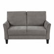 Lexicon Aliana Textured Fabric Upholstered Sofa in Chocolate