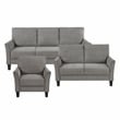 Lexicon Aliana Textured Fabric Upholstered Sofa in Chocolate